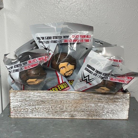 Lot of 23 WWE WWF AJ Styles Squash-Ems One Squeeze Toy BIRTHDAY FILLERS NEW - Picture 10 of 12